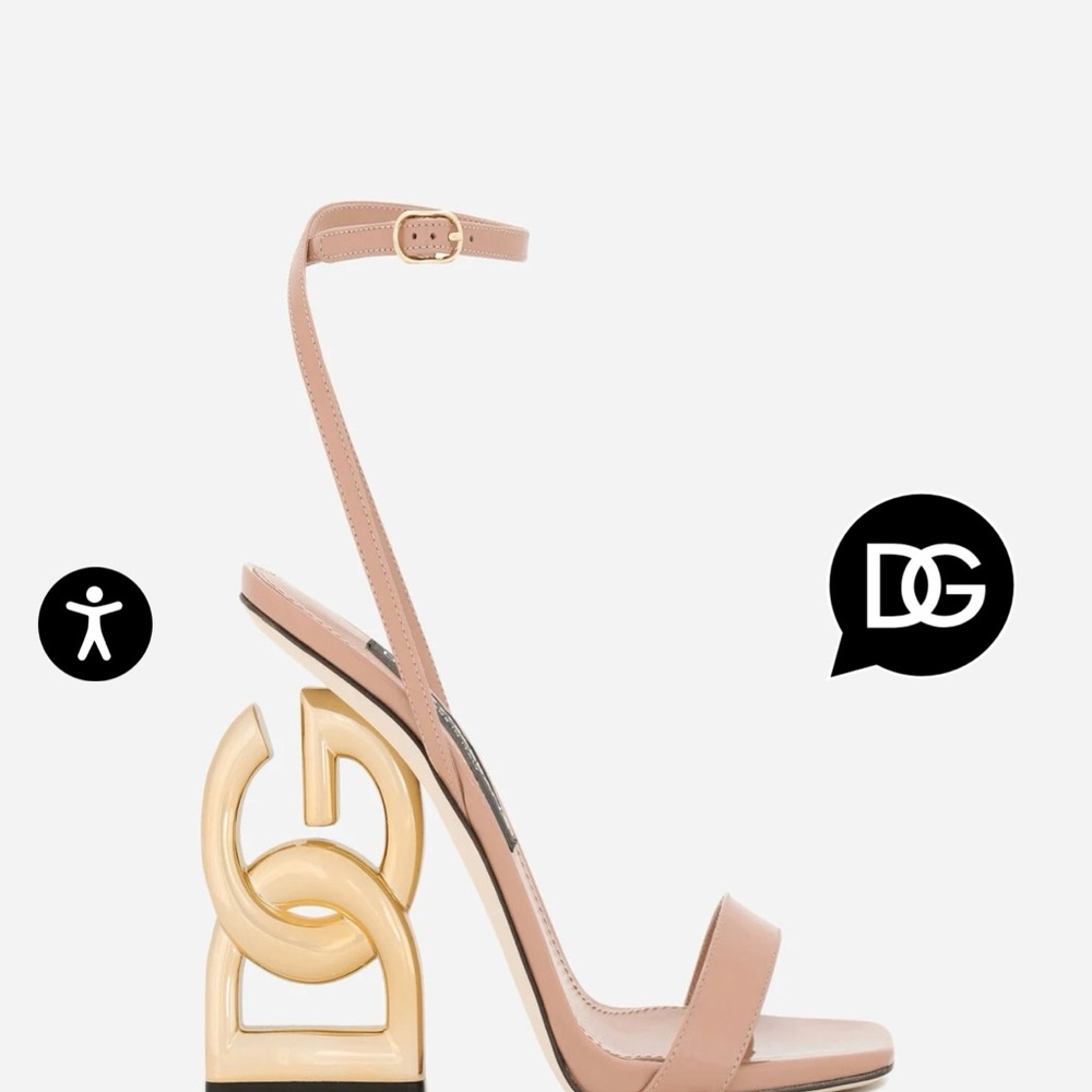 Women's Nude Heels with Gold Accent